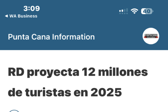 República Dominicana aspira a recibir hasta 12 millones de visitantes en 2025