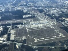 Vista aérea del aeropuerto George Bush Intercontinental de Houston, fotografiado en enero de 2019.