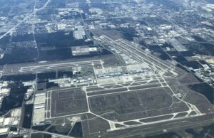 Vista aérea del aeropuerto George Bush Intercontinental de Houston, fotografiado en enero de 2019.