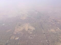 Vista aérea de archivo del Aeropuerto Internacional Rey Khalid de Riad, Arabia Saudita
