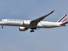 Airbus A350 de Air France, matrícula F-HUVE, fotografiado por Anna Zvereva en agosto de 2024.
