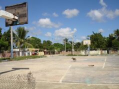 Cancha de baloncesto al aire libre en República Dominicana, imagen ilustrativa