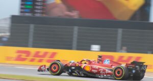 Charles Leclerc conduce su Ferrari en Silverstone; fotografía de archivo de julio de 2024.