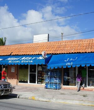 Vía urbana y comercios de Bávaro, La Altagracia; fotografía de archivo de 2012.