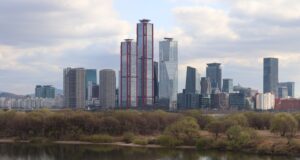 Vista del distrito financiero de Yeouido en Seúl, Corea del Sur