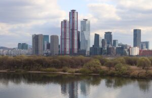 Vista del distrito financiero de Yeouido en Seúl, Corea del Sur