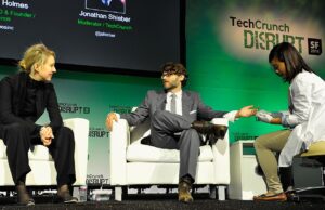 Elizabeth Holmes durante una entrevista en TechCrunch Disrupt de San Francisco en 2014. Foto: Steve Jennings / TechCrunch.