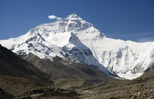 Cara norte del Everest fotografiada por Luca Galuzzi en 2006; paisaje real relacionado con Tenzing, no fotograma de la película.