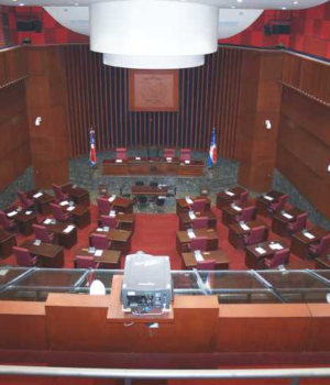 Hemiciclo del Senado de la República Dominicana, donde se tramitan proyectos de ley