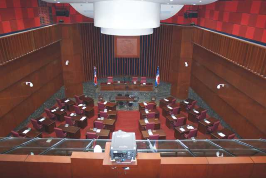 Hemiciclo del Senado de la República Dominicana, donde se tramitan proyectos de ley
