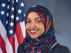 Retrato oficial de la congresista estadounidense Ilhan Omar