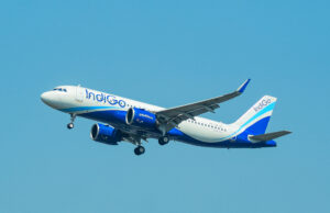 Airbus A320neo de IndiGo en aproximación a Delhi; fotografía de archivo del 20 de octubre de 2023.