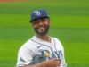 Junior Caminero, antesalista dominicano de los Rays de Tampa Bay, durante un partido en junio de 2026