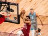 Karl-Anthony Towns durante una actividad del NBA All-Star Weekend en 2022