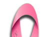 Lazo rosado, símbolo de concienciación sobre el cáncer de mama; ilustración de K B, 2012