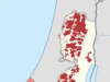 Mapa de Israel, Cisjordania y la Franja de Gaza, relacionado con la conmemoración de tres años del 7 de octubre.