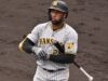 Mel Rojas Jr. con el uniforme de Hanshin Tigers, en una fotografía de archivo del 21 de mayo de 2022.