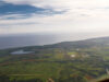Vista aérea de campos, lagunas y costa en Las Lagunas de Nisibón, La Altagracia