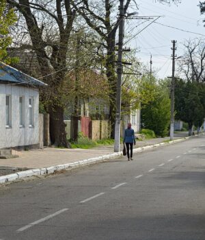 Vista de Oleshky, Ucrania, fotografiada por Dmytro Petishkin el 17 de abril de 2016.