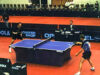 Santo Domingo abre centro continental de tenis de mesa Dos jugadores compiten en un partido de tenis de mesa; fotografía de archivo.