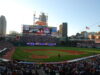 Vista del Progressive Field en Cleveland, escenario del Juego 4 de la Serie de Campeonato de la Liga Americana