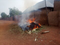 Quema de residuos en Nigeria, fotografía de archivo de 2023; imagen alusiva al tema.