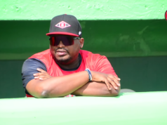 Rodney Linares, mano derecha dominicana de Tampa Bay Rodney Linares observa el terreno desde el dugout durante un partido de béisbol