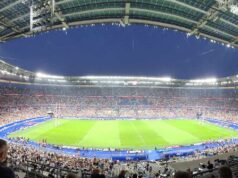 Vista panorámica del interior del Stade de France, sede del primer partido de temporada regular de la NFL en Francia
