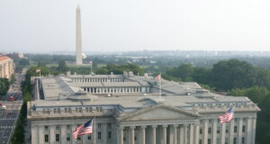 Edificio del Departamento del Tesoro de Estados Unidos en Washington; fotografía de archivo de 2015.