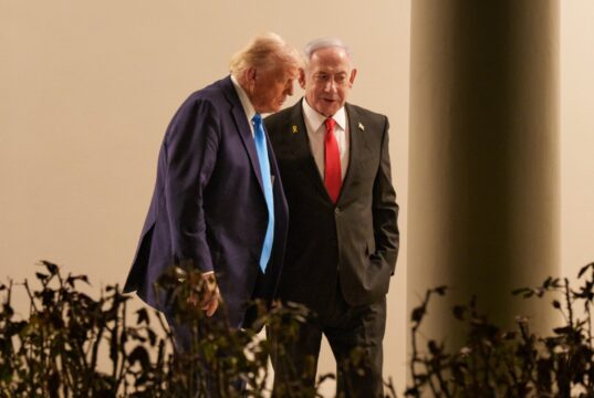 Donald Trump y Benjamin Netanyahu en la Casa Blanca el 4 de febrero de 2025, fotografía de archivo de Dan Scavino.