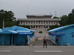 Zona desmilitarizada de Corea vista desde el lado surcoreano; fotografía de archivo de Daniel Oberhaus, 2014.